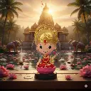 Maa Lakshmi Bobblehead | Divine Collectible Idol | Desk, Car Dashboard & Pooja Decor