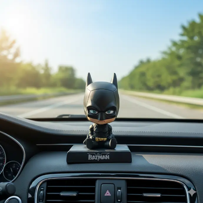 The Dark Knight Series Mini Bobblehead - Intense Look Batman Desk Toy 