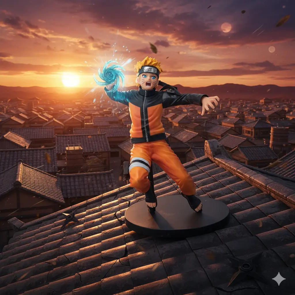 [Naruto With Ball Action Figure] Naruto Uzumaki Rasengan Mode | 18 cm Action Figure 