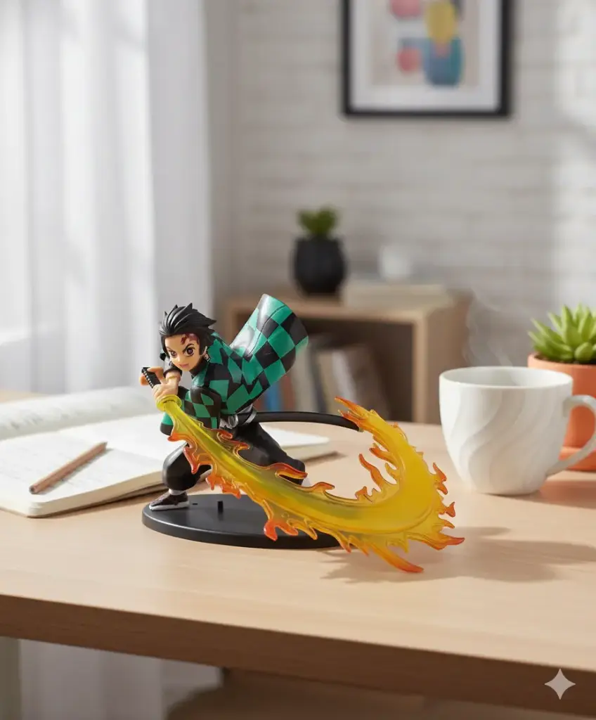 [Tanjiro With Sword] Tanjiro Kamado – Hinokami Kagura (Fire Breathing Form) Action Figure 