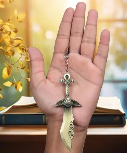 Warrior’s Legacy Sword / Golden Knight Blade Metal Keychain 