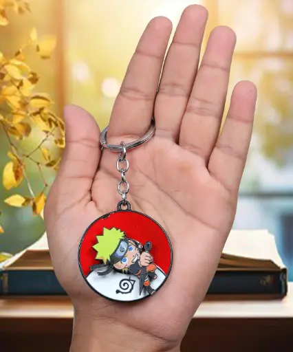 Angry Action Naruto Uzumaki Rotating keychain | Premium Enamel Finish