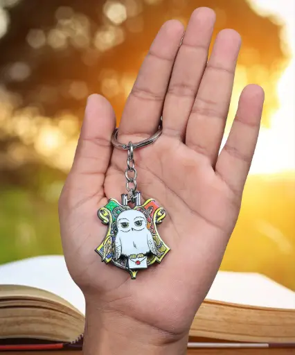 Harry Potter Owl Rotating Metal keychain 