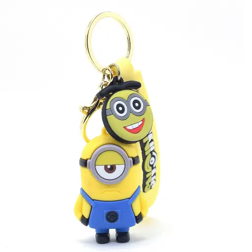 Minion Single Eye In Angry Face 3D keychain | Fun Character Keychain for Bags, Bikes & Gifts | Daiyamondo