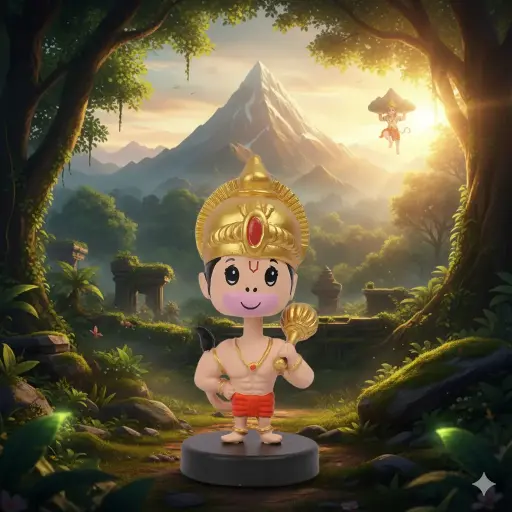 Hanuman ji Bajrang Bali Bobblehead Divine Collectible | Desk & Car Dashboard