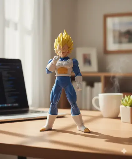 Standing Vegeta Super Saiyan Action Figure Dragon Ball Z